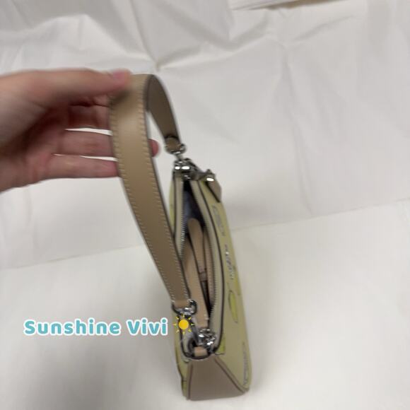 NWT Coach Teri Shoulder Bag Crossbody With Lemon Print In Canvas/Yellow CBA53 - Picture 6 of 8